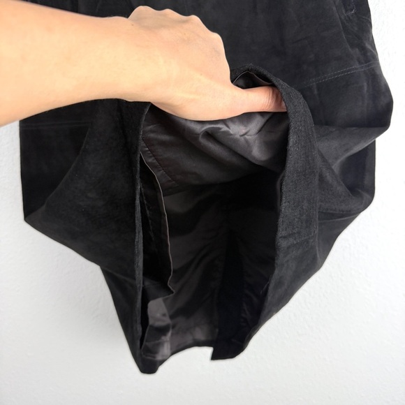 Vintage 100% Genuine Suede Leather Even Davies Pencil Skirt Medium - Picture 6 of 10